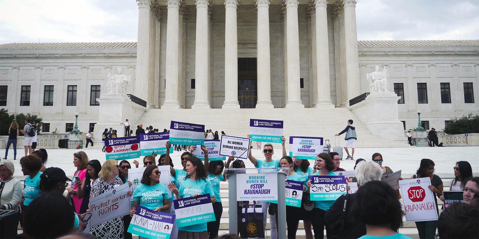 Rally on the steps of the supreme court